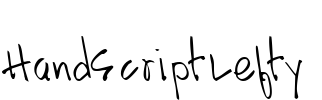 HandScriptLefty Font Image