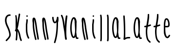 SkinnyVanillaLatte Font Image