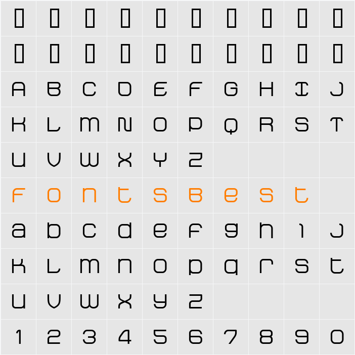 StakBold Character Map