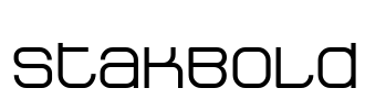 StakBold Font Image