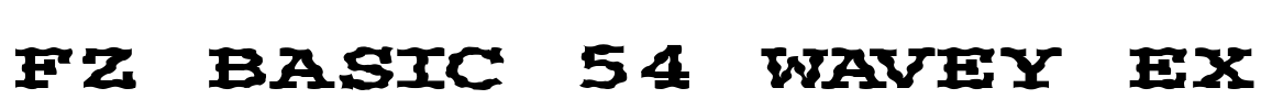 FZ BASIC 54 WAVEY EX Font Image