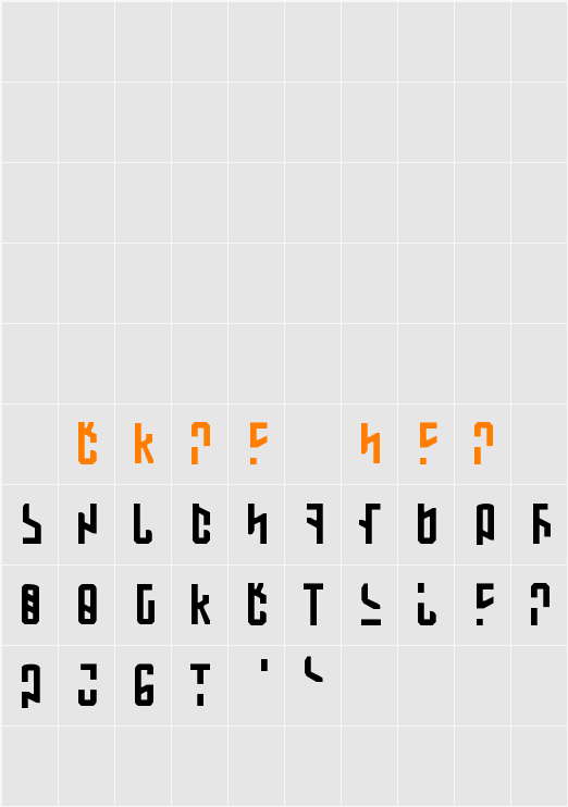 Martian Hull Markings Character Map