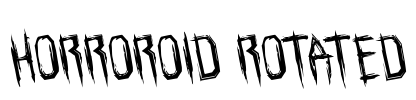 Horroroid Rotated Font Image