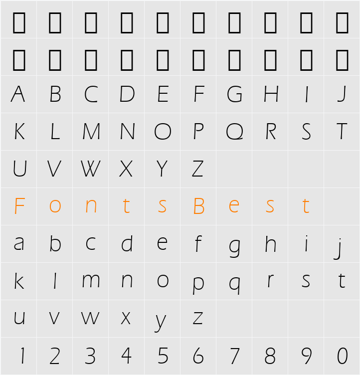 698-CAI978 Character Map