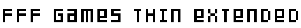 FFF Games Thin Extended Font Image