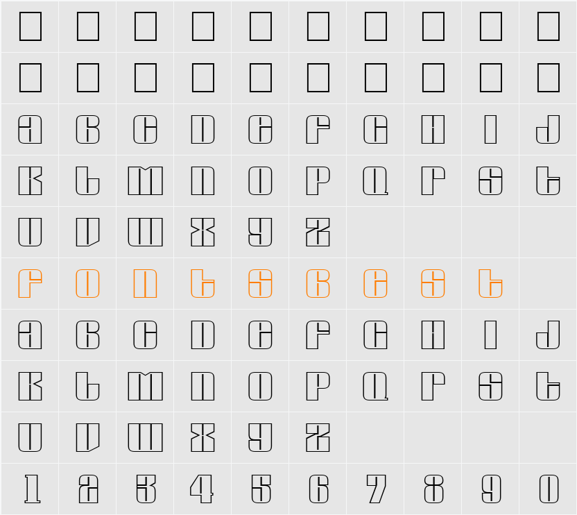 a_GlobusOtl Character Map