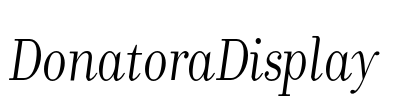 DonatoraDisplay Font Image