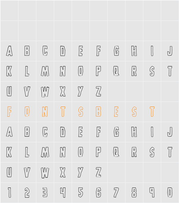 Grim Ghost Outline Character Map