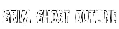 Grim Ghost Outline Font Image