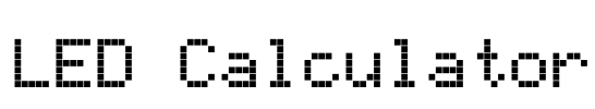 LED Calculator Font Image