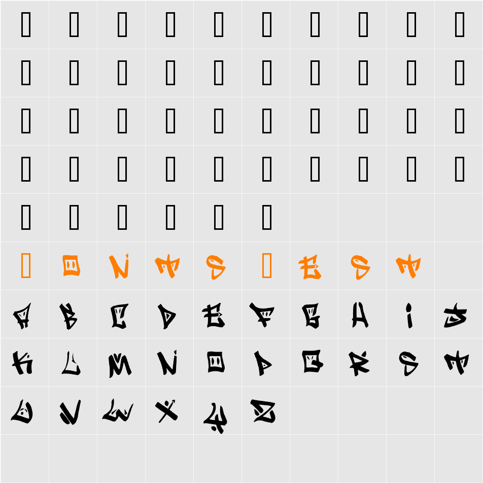 Bopollux Character Map