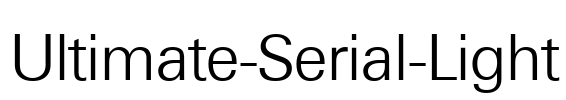 Ultimate-Serial-Light Font Image