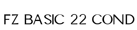 FZ BASIC 22 COND Font Image