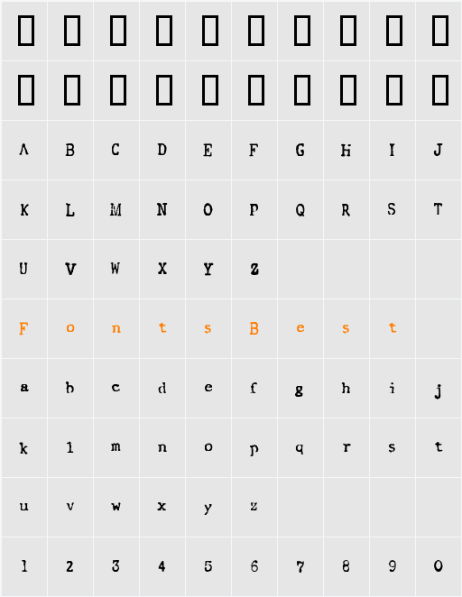 FBI Old Report Character Map