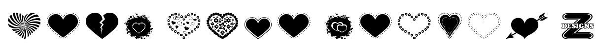 Sexy Love Hearts 2 Font Image