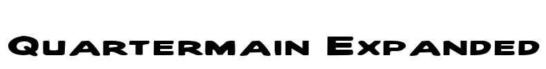Quartermain Expanded Font Image