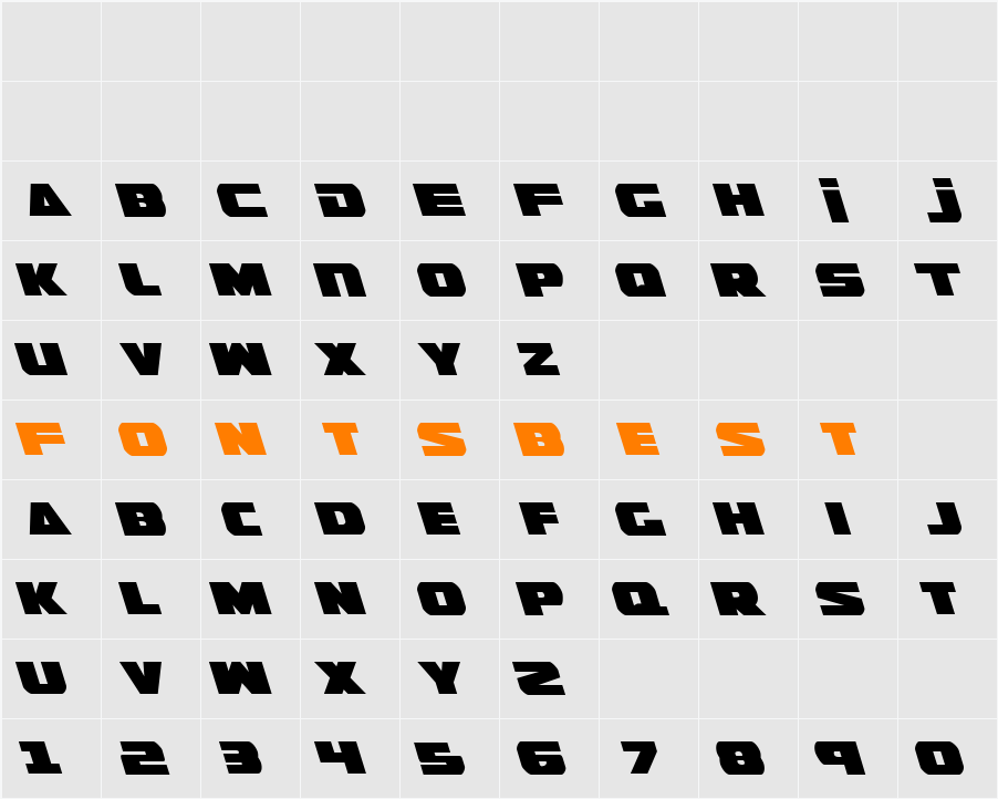 Guardian Leftalic Character Map