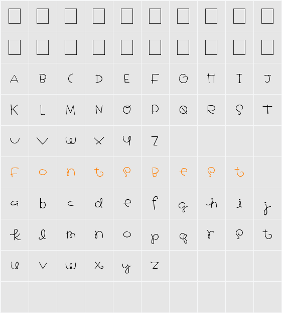 Dreamed About You Character Map