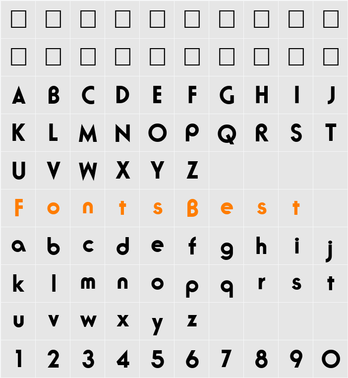 Ronda Character Map