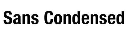 Sans Condensed Font Image