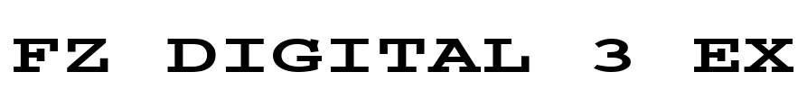 FZ DIGITAL 3 EX Font Image