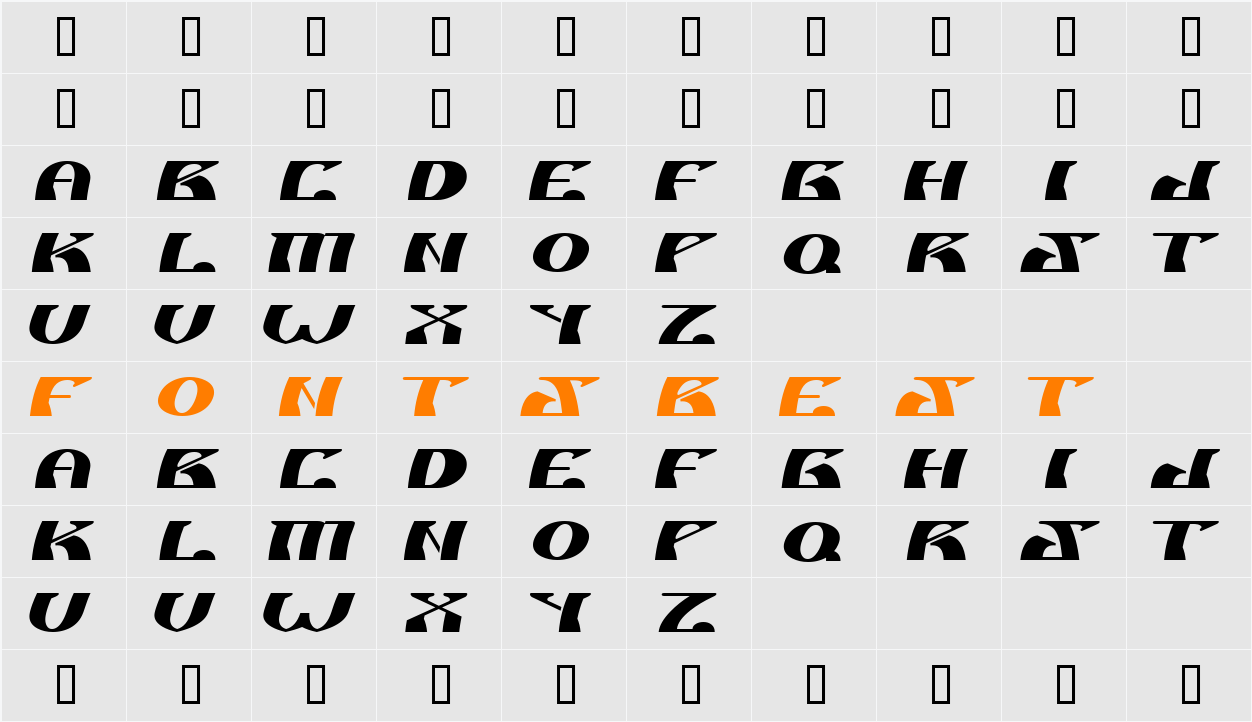 Nu shto Character Map