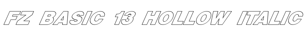 FZ BASIC 13 HOLLOW ITALIC Font Image