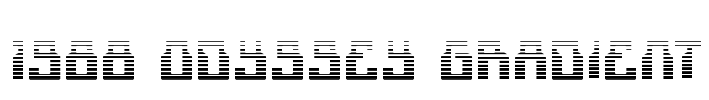 1968 Odyssey Gradient Font Image