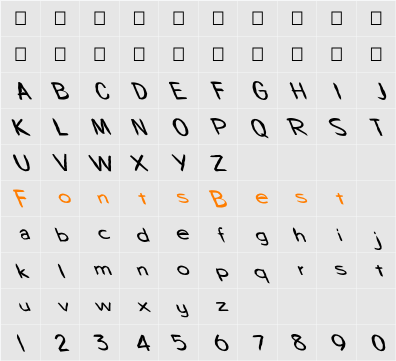 FZ HAND 7 MANGLED LEFTY Character Map