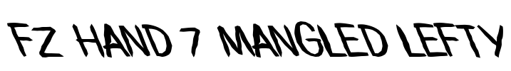 FZ HAND 7 MANGLED LEFTY Font Image