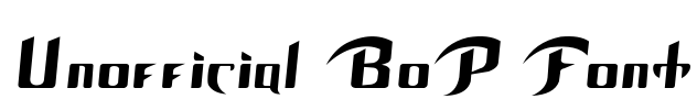 Unofficial BoP Font Font Image