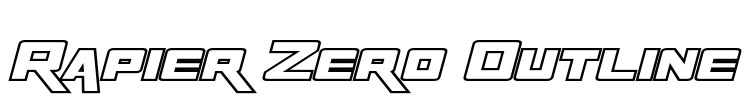 Rapier Zero Outline Font Image