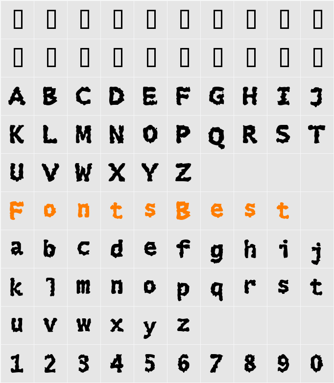 Extralucid Character Map