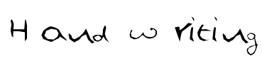 Hand Writing Font Image