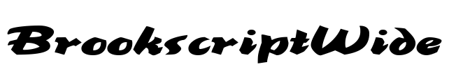 BrookscriptWide Font Image