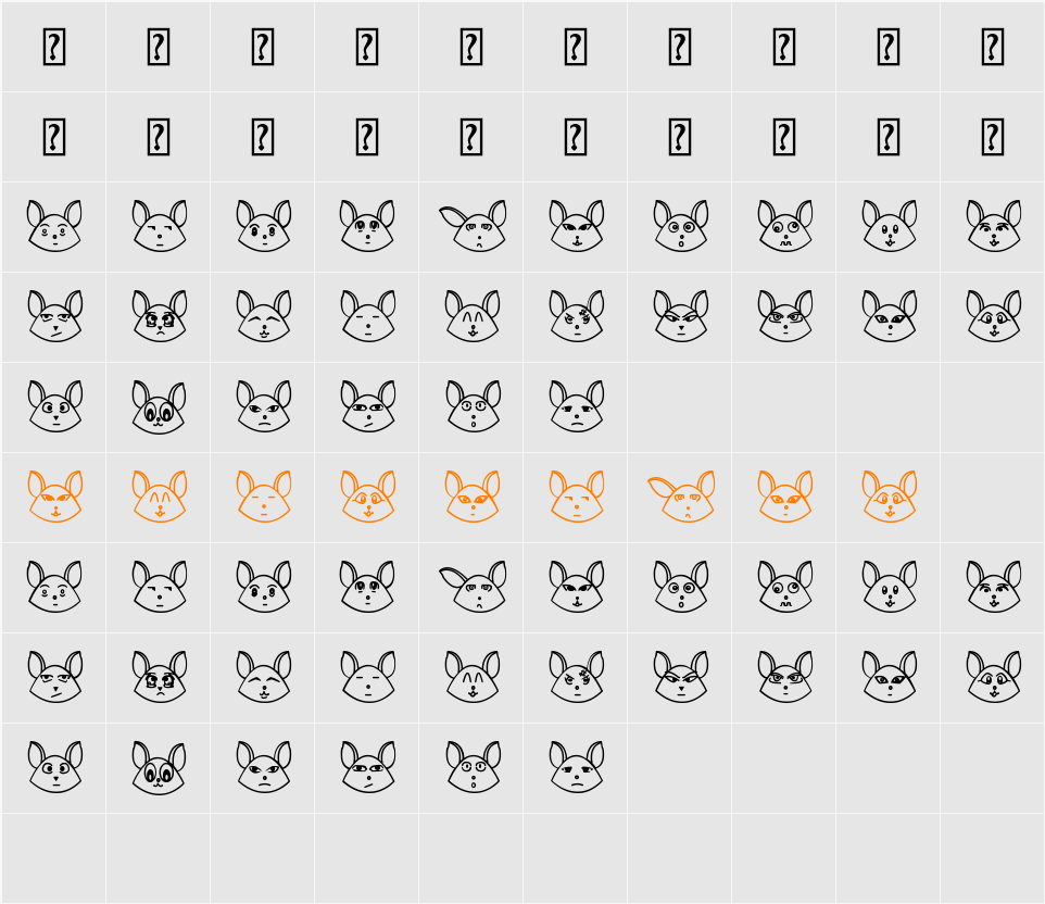 UnTaRot ST Character Map