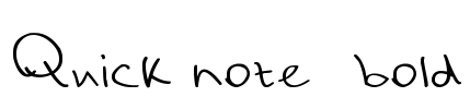Quick note_bold Font Image