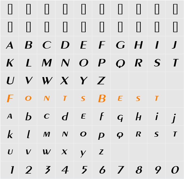 Pare Wide Character Map