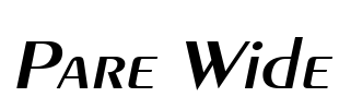 Pare Wide Font Image