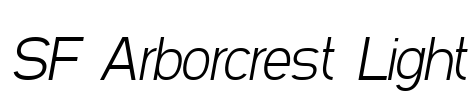 SF Arborcrest Light Font Image