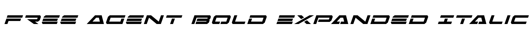 Free Agent Bold Expanded Italic