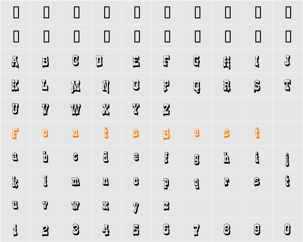 Frontier Character Map