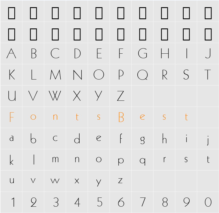 Geometr231 Lt BT Character Map