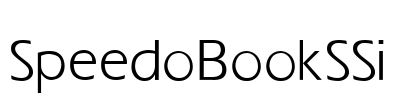 Speedo Book SSi Font Image