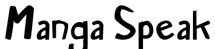 Manga Speak Font Image