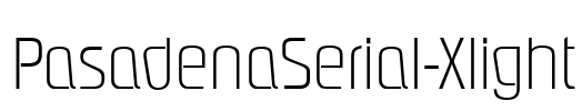 PasadenaSerial-Xlight Font Image