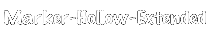 Marker-Hollow-Extended Font Image