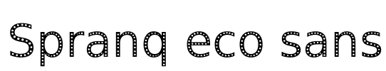 Spranq eco sans Font Image