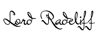 Lord Radcliff Font Image