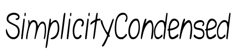 SimplicityCondensed Font Image